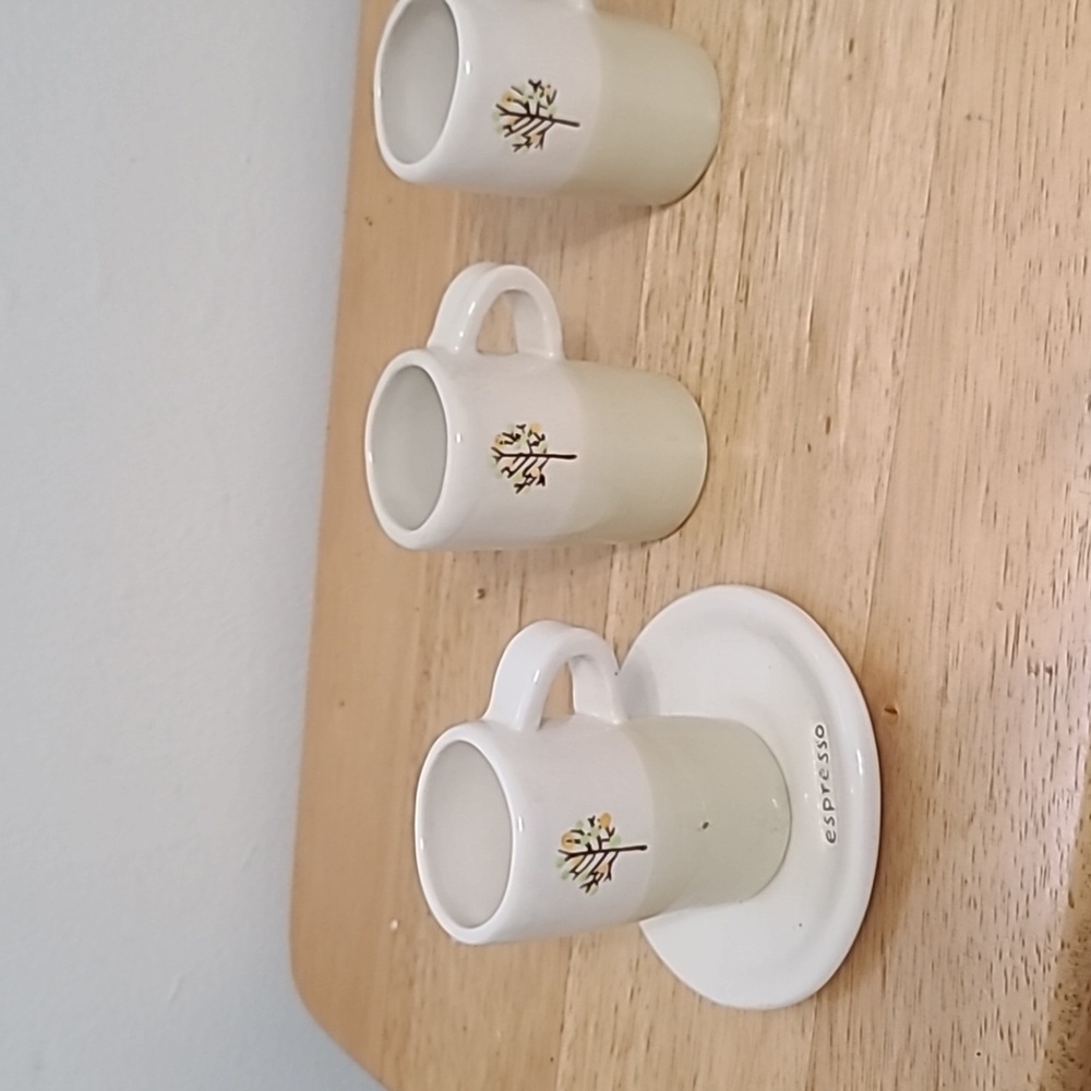 Espresso Cups & Saucers (Sold as set)